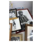 Collection of Framed Black and White Celebrity Photographs