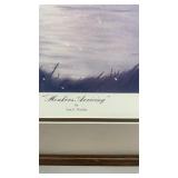 Honkers Arriving Framed Print by Les C. Kouba