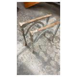 Pair of Vintage Cast Iron Bench Legs with Ornate Design