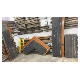 Set of 3 Wooden Table Tops with Corner Piece