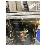 Antique Heavy Cast Iron Safe with Painted Detailing