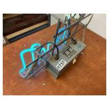 Vintage Neon Sign Say Bull in Blue and White