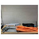 Costway 6 Feet Rectangle Trampoline with Swing Horizontal Bar and Safety Net (Maybe Missing Hardware)