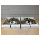 LOT OF 2 Hearth & Hand 21" Preserved Spring Grass and Flower Wreath - Hearth & Hand with Magnolia