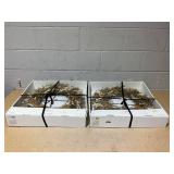 LOT OF 2 Hearth & Hand 21" Preserved Spring Grass and Flower Wreath - Hearth & Hand with Magnolia