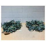 LOT OF 2 Hearth & Hand with Magnolia 24" Faux Mixed Eucalyptus Wreath - Hearth & Hand with Magnolia: Indoor/Outdoor, Unlit, Wall Decor