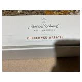 LOT OF 2 Hearth & Hand 21" Preserved Spring Grass and Flower Wreath - Hearth & Hand with Magnolia