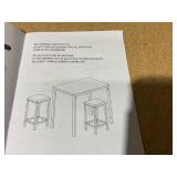 Giantex Dining Table Set for 2, Kitchen Table Set with Counter Height Dining Table