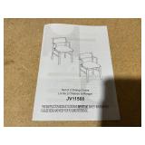 Costway Dining Chair with Contoured Backrest and Padded Seat Set of 2 23.5"W x 23"D x 33"H