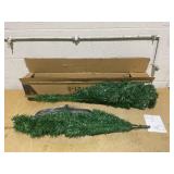 Goplus 5ft Artificial Christmas Tree, Unlit Christmas Pine Tree with 350 PVC Branch Tips, Foldable Metal Stand, Xmas Full Tree for Indoor Home Office Decor