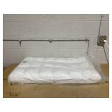 Costway 14-Position Adjustable Cushioned Floor Chair-White Folded size 26.5" x 22.5" x 22" (L x W x H)