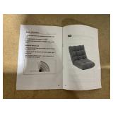 Costway 14-Position Adjustable Cushioned Floor Chair-White Folded size 26.5" x 22.5" x 22" (L x W x H)