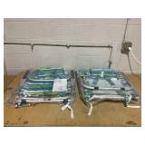 GYMAX Beach Chair, 330lbs Backpack Lounger with 5-Position Backrest, Storage Bag, Side Pocket, Towel Bar & Headrest, Foldable Low Beach Lounge, Portable Aluminum Lay Out Camp Chair (2, Blue)