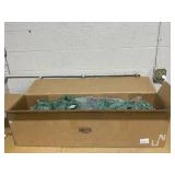 BreeBe - Prelit Slim Tree with 9 Lighting Effects  Artificial Christmas Tree