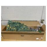 BreeBe - Prelit Slim Tree with 9 Lighting Effects  Artificial Christmas Tree