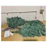 BreeBe - Prelit Slim Tree with 9 Lighting Effects  Artificial Christmas Tree