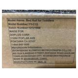 Costway 60-Inch Foldable Bed Rail Swing Down Baby Bed Guard Rail with Adjustable Safety Strap 60" x 13.5" x 16.5"