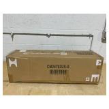 HAPPYGRILL 5 FT Pre-lit Slim Christmas Tree with 453 Branch Tips, 230 LED Lights, 8 Lighting Modes, Pine Needles, 40 Natural Pine Cones, Red Berries & Artificial Leaves