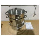 Giantex 11 Quart Juice Steamer Fruit Vegetables Juicer Steamers w/Tempered Glass Lid, Hose, Clamp, Loop Handles Stainless Steel Steam Juicer Multipots Kitchen Cookware for Making Juice, Jelly, Pasta 1