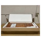 Costway 3 Position Adjustable Shelf Bathroom Floor Cabinet Storage w/Single Glass Door