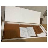 Costway 3 Position Adjustable Shelf Bathroom Floor Cabinet Storage w/Single Glass Door