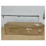 COSTWAY 7 FT Half Christmas Tree, Pre-lit Artificial Xmas Tree w/450 Branch Tips & 150 Warm White LED Lights for Home, Office, Party