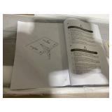 Giantex Wall Mounted Folding Table, 31.5" x 23.5" Wood Murphy Desk Drop-Leaf Table, Space Saving Foldable Floating Desk, Wall Desk Fold Down for Small Spaces, Study, Bedroom, Bathroom (Gray)