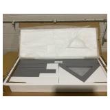 Giantex Wall Mounted Folding Table, 31.5" x 23.5" Wood Murphy Desk Drop-Leaf Table, Space Saving Foldable Floating Desk, Wall Desk Fold Down for Small Spaces, Study, Bedroom, Bathroom (Gray)