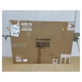 Costway Triangle Coffee Table with Tempered Glass Top and Adjustable Rubber Wood Base (Missing Hardware)