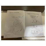 Costway Triangle Coffee Table with Tempered Glass Top and Adjustable Rubber Wood Base (Missing Hardware)