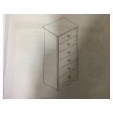 Sumyeg Cabinet organizer 16-in W x 53.5-in H x 23.5-in D 6 -Tier Freestanding Brown Wood Wrap organizer