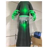 Boyel Living 8 ft. Halloween Inflatable Mirror Face Ghost Lighted Waterproof Outdoor Yard Decoration with LED Lights