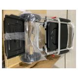 Goplus 4 in 1 Shower Commode Wheelchair, 330lbs Foldable Bedside Commode Chair for Toilet with Arms, Portable Rolling Shower Chair with Wheels for Elderly Disabled Handicap Adults Bariatric