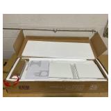 LOKO Tall Bathroom Storage Cabinet, Wooden Slim Bathroom Cabinet with Anti-toppling Device, Tall Narrow Storage Cabinet with 2 Removable Drawers, White 12"D x 12"W x 57"H