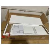 LOKO Tall Bathroom Storage Cabinet, Wooden Slim Bathroom Cabinet with Anti-toppling Device, Tall Narrow Storage Cabinet with 2 Removable Drawers, White 12"D x 12"W x 57"H