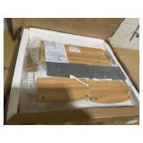 Costway 4 in 1 Kids Table and Chairs Set with Reversible Tabletop and Bookshelves (Grey Storage Boxes)