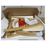 GOFLAME Bamboo Accent Chair, Mid-Century Modern Armchair with Curved Backrest & Seat Cushion, Upholstered Reading Chair, Leisure Chair for Living Room, Dining Room, Bedroom, Study, Natural