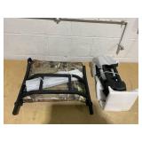 Costway Folding Swivel Patio Chair with 4 Adjustable Leg