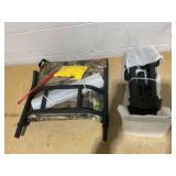 Costway Folding Swivel Patio Chair with 4 Adjustable Leg