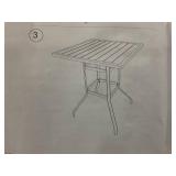 Costway Square Outdoor Bistro Table 32-in W x 32-in L