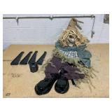 Boyel Living 7ft Halloween Prop Sound Activated Animated Scarecrow with Glowing Eyes for Indoor and Outdoor Decoration USED