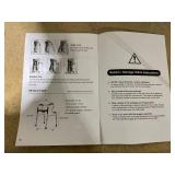 Costway One-button Folding Walker Aluminum Walking Frame w/ Adjustable Height 36 in H