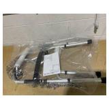 Costway One-button Folding Walker Aluminum Walking Frame w/ Adjustable Height 36 in H