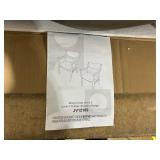 Slickblue Set of 2 Modern Upholstered Dining Chairs Velvet Seat with Armrest Gray and Walnut (Rubber Wood Frame) 23" x 24" x 33" (L x W x H)