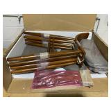 Slickblue Set of 2 Modern Upholstered Dining Chairs Velvet Seat with Armrest Gray and Walnut (Rubber Wood Frame) 23" x 24" x 33" (L x W x H)