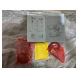 Costway Red Santa Sleigh with Large Cargo Area for Gifts Metal Christmas Holiday Decor 39