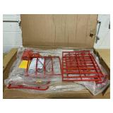 Costway Red Santa Sleigh with Large Cargo Area for Gifts Metal Christmas Holiday Decor 39