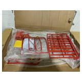 Costway Red Santa Sleigh with Large Cargo Area for Gifts Metal Christmas Holiday Decor 39