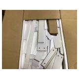 Tangkula White Desk with 3 Storage Drawers & Built-in Charging Station, Home Office Desk with Keyboard Tray, PC Desk Study Writing Table, Vanity Table for Bedroom, Computer Workstation (White)