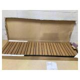 Costway Rectangle Console Patio Side Table With Long-lasting Wpc Tabletop